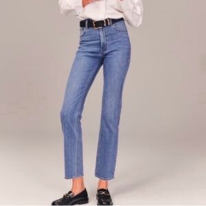 Abercrombie and fitch Ultra High Rise Ankle Straight Jean